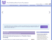 Tablet Screenshot of childhoodbraintumor.org